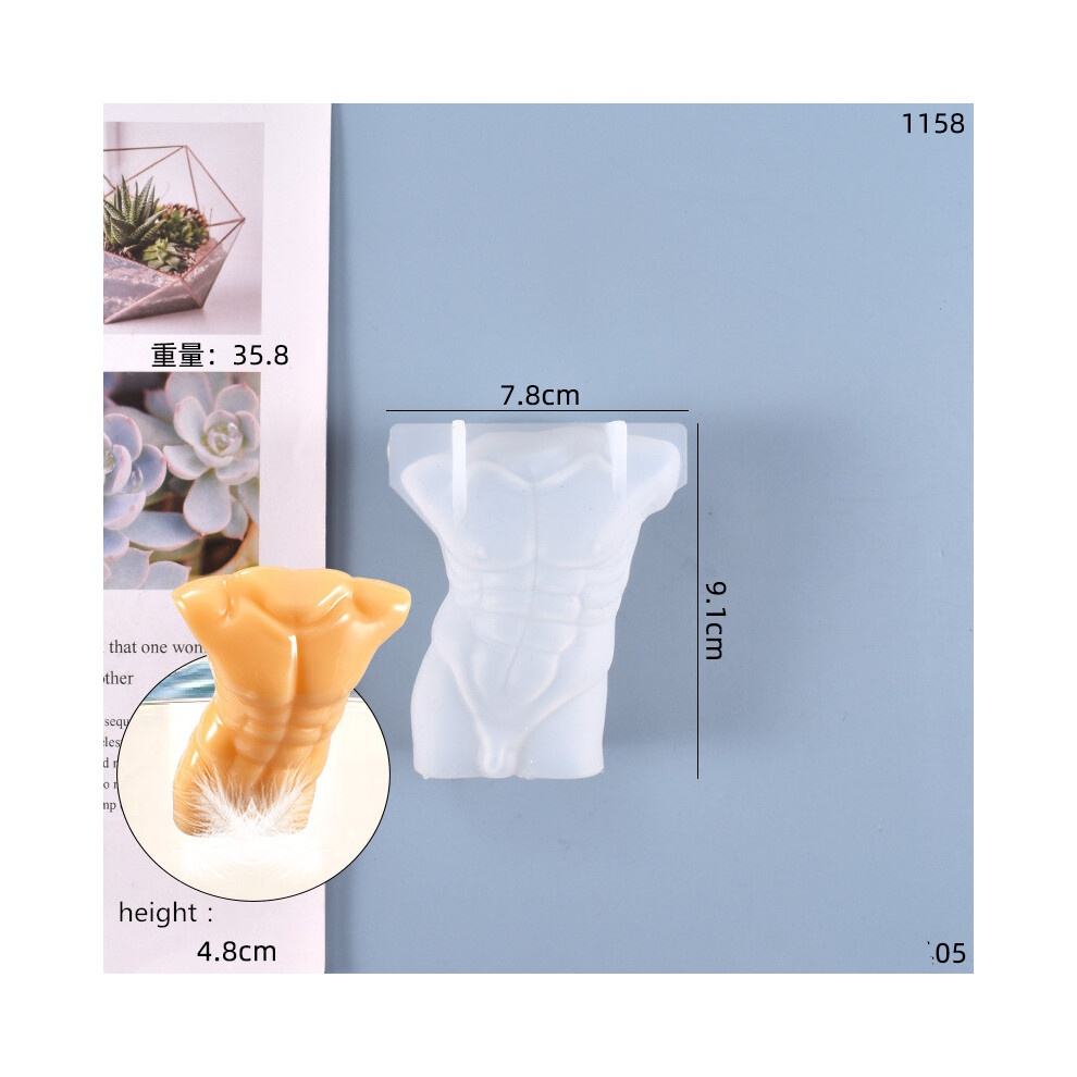 (1158??05??) Human Body Silicone Candle Mold - Male & Female Shapes for Aromatherapy and DIY Plaster Casting