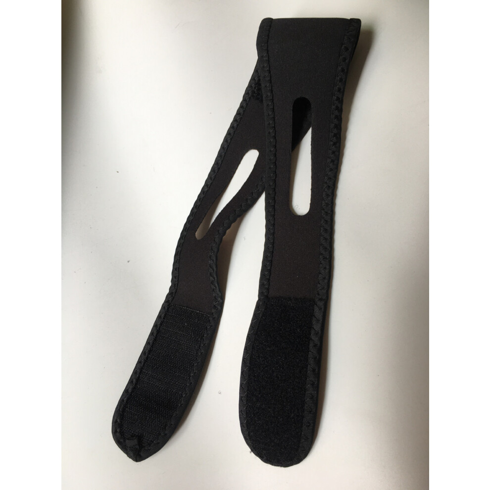 (Black) New Triangle Stop Snoring Strap Headband Snore Stopper Jaw Fixation Strap