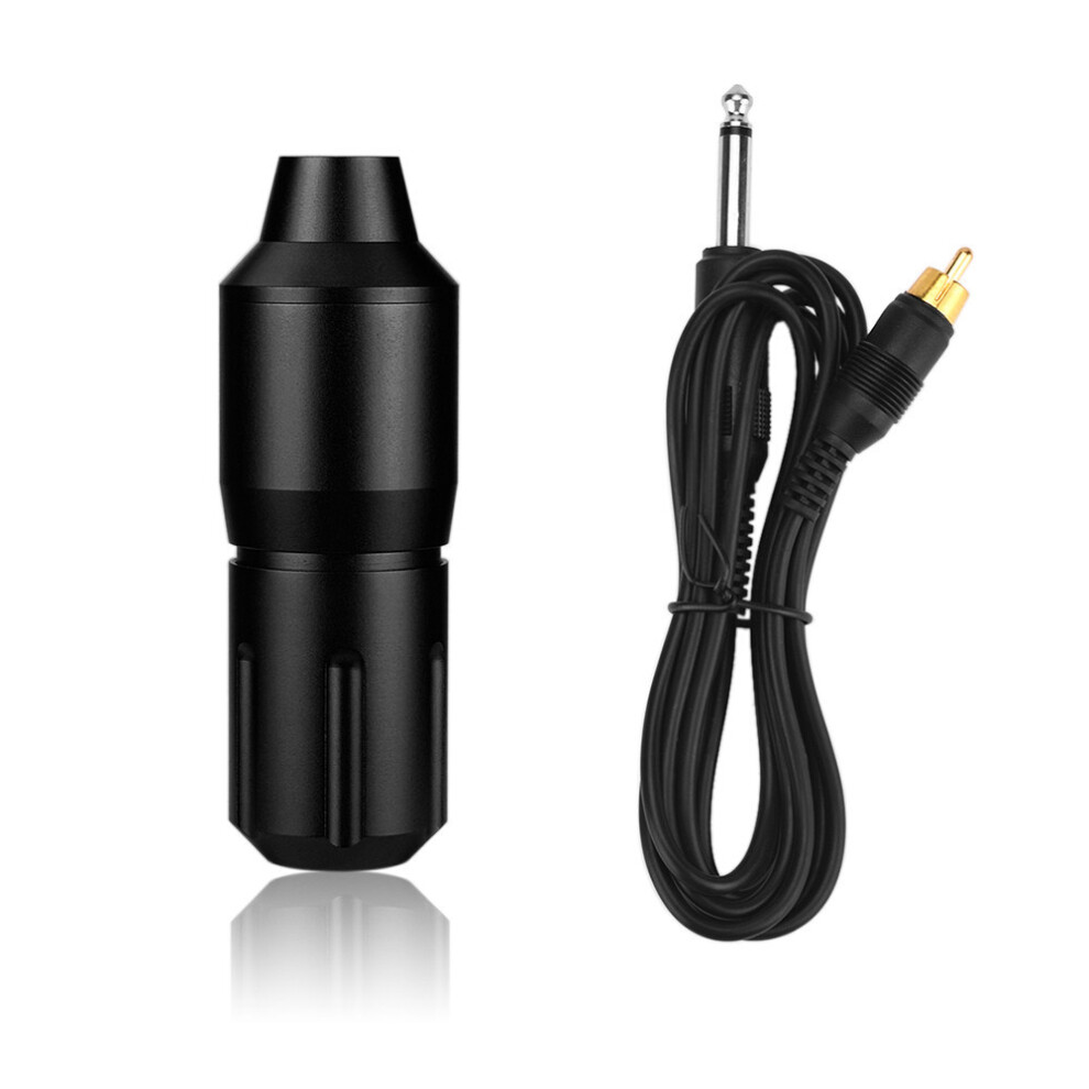 (Black) Tattoo Pen Rotary Tattoo Machine Shader Liner Electric RCA Power Cable Motor Tattoo Cartridge Needles for Tattooist