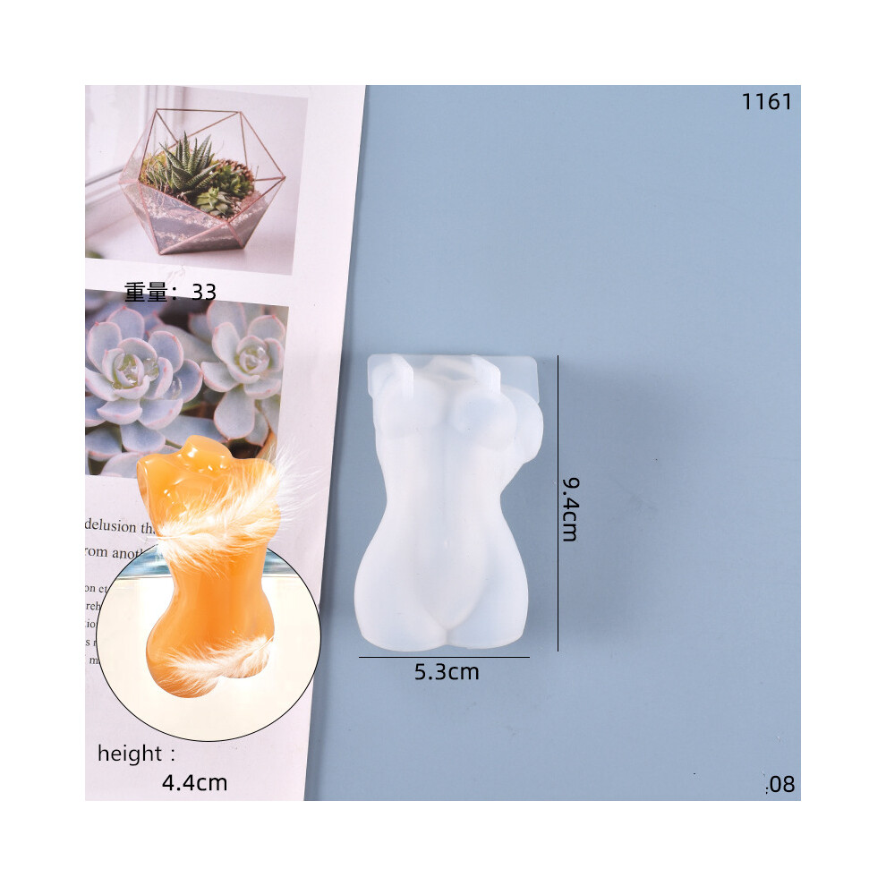 (1161??08??) Human Body Silicone Candle Mold - Male & Female Shapes for Aromatherapy and DIY Plaster Casting
