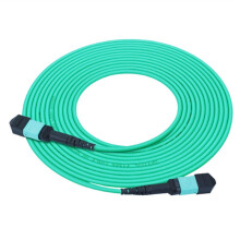 MPO(Female) to MPO(Female) OM3 12-Cores Multimode Fiber Jumper Patch Cord, for QSFP+Transceivers Application, 5m