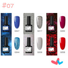 (#07) Gelfavor 8ml Soak Off Gel Nail Polish Glitter UV LED Varnish Manicure Set