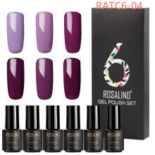(RATC6-04) 6PCS ROSALIND Gel Nail Polish Set Series UV Lacquer Varnish Set For Art Desgin Manicure Top And Base