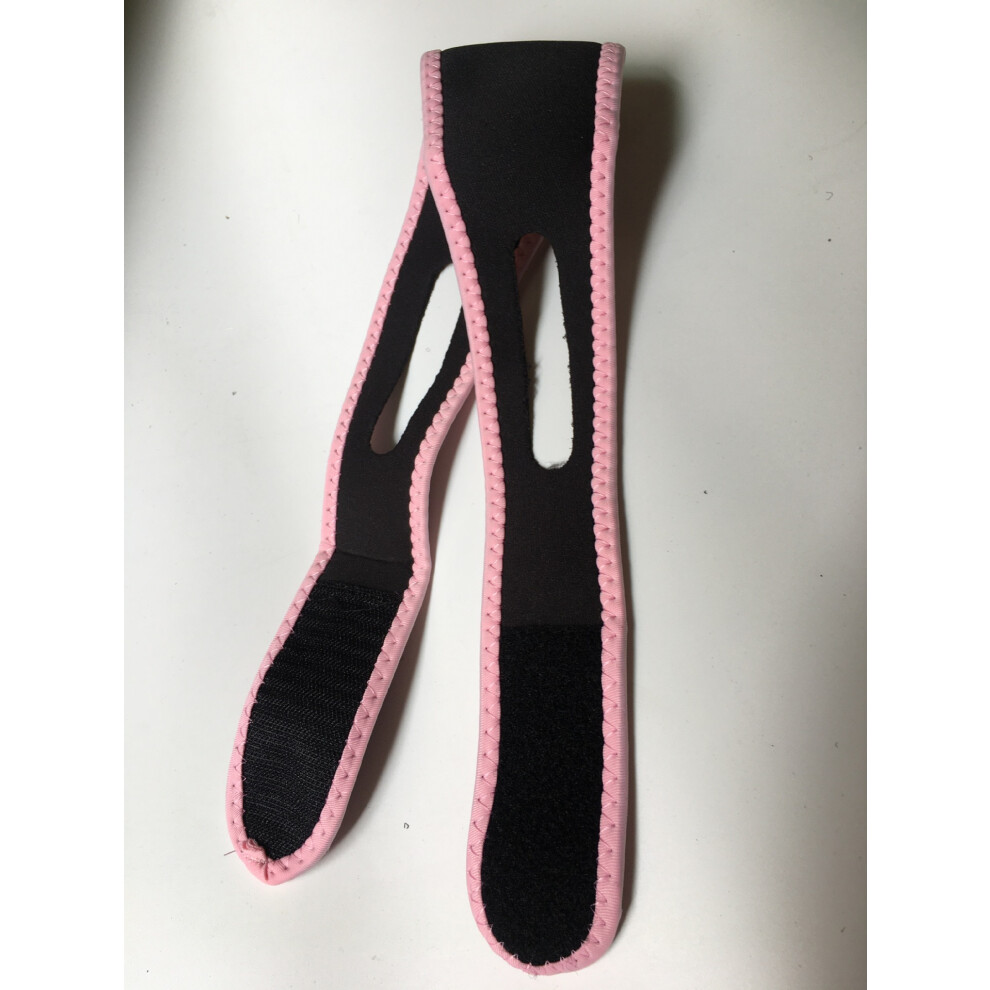 (Pink) New Triangle Stop Snoring Strap Headband Snore Stopper Jaw Fixation Strap