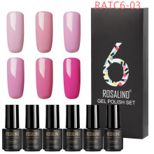 (RATC6-03) 6PCS ROSALIND Gel Nail Polish Set Series UV Lacquer Varnish Set For Art Desgin Manicure Top And Base