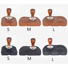 (Coffee, M) Silicone Coffee Press Powder Pad Hammer Tamping Corner Mat Innovative Non-slip