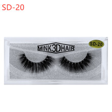 (SD-20) 1 Pair False Lashes 3D Mink Hair Soft Wispy Long Thick Eyelashes Handmade