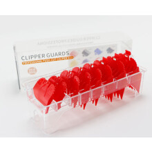 (red) 8PCS Universal Hair Clipper Cutting Guides Guards Limit Combs Set For Wahl Attachment