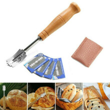 Bread Lame Slashing Tool Dough Scoring Cutter with Wooden Handle Replacement Blades