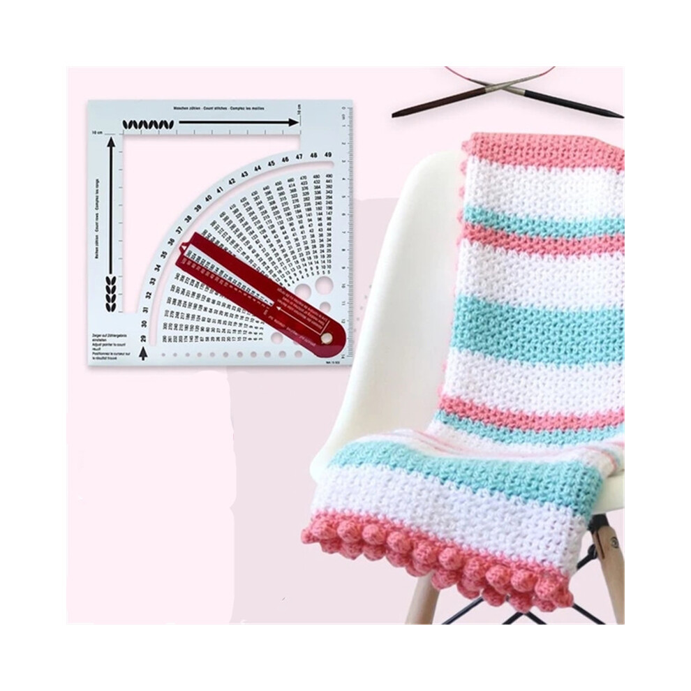 Knitting Needle Gauge Converter Calculator Ruler Counting Frame Weaving Tools 320997804956