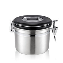 (Steel) 800mL Stainless Steel Airtight Sealed Container Coffee Milk Powder Storage Jar