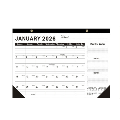 2026-2027 Wall Calendar Planner With Unlined Daily Blocks-005