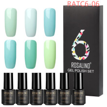 (RATC6-06) 6PCS ROSALIND Gel Nail Polish Set Series UV Lacquer Varnish Set For Art Desgin Manicure Top And Base