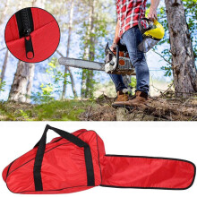 Red Waterproof Durable Polyester Chainsaw Carrying Bag Protective Holdall Chain Saw Box For 12\'\' 14\'\' 16\'\'