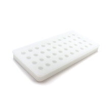 (Transparent white) 40 Holes Round Sphere Ice Tray Silicone DIY Ice Ball Maker Mold For Whiskey