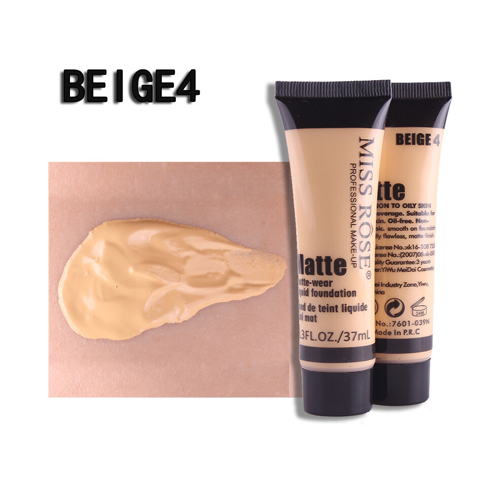 Beige ( 4) Miss Rose Liquid Whitening Repair Moisturizing Concealer Foundation Makeup Face