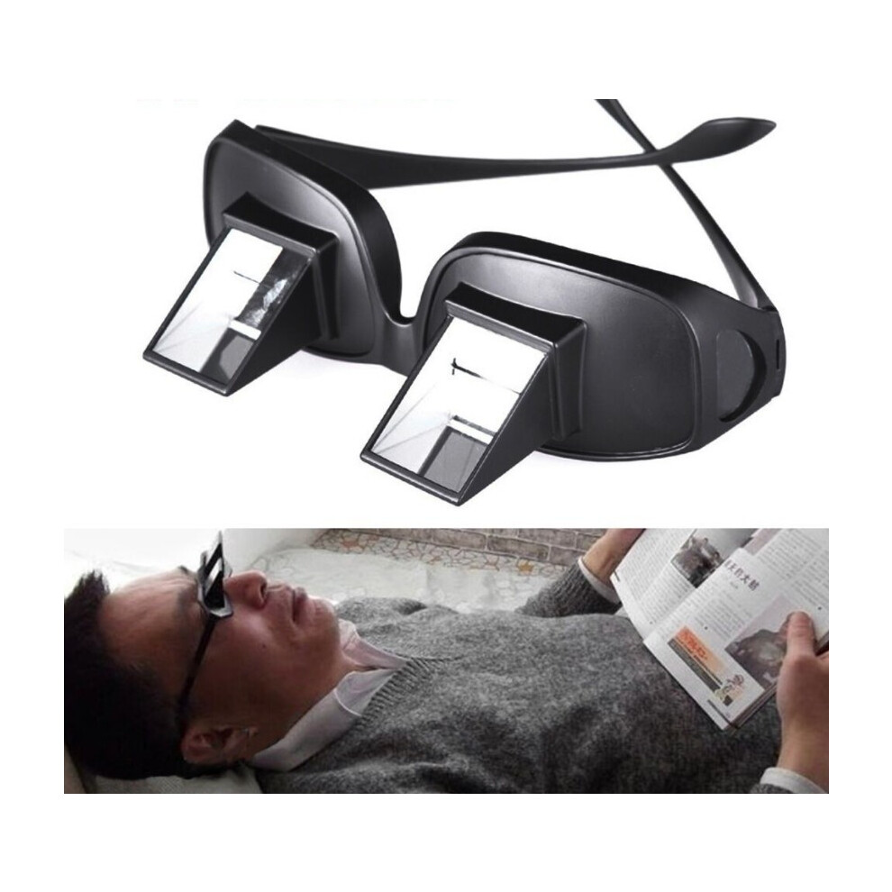 Black Ship Bed Prism Spectacles Horizontal Lazy Glasses 90 Grad For Reading