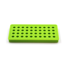 (Green) 40 Holes Round Sphere Ice Tray Silicone DIY Ice Ball Maker Mold For Whiskey