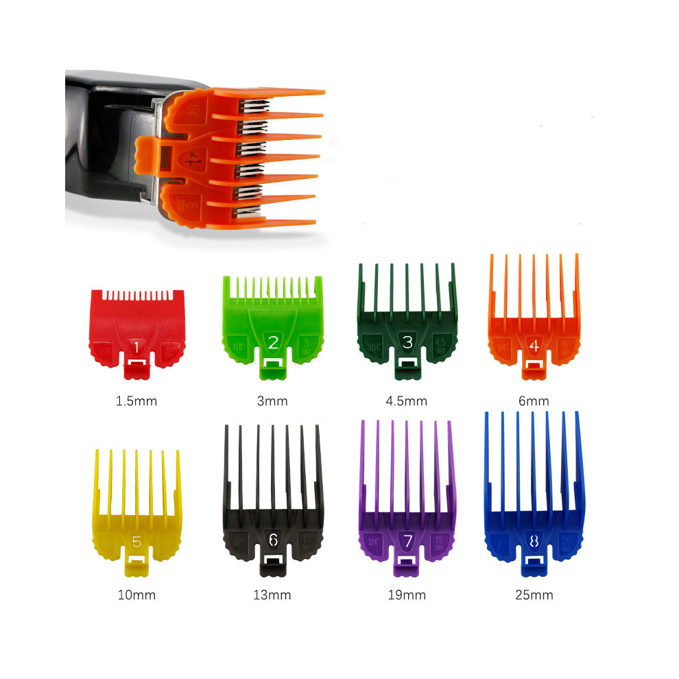 8PCS Hair Clipper Cutting Guides Guards Limit Combs Set For Wahl Attachment