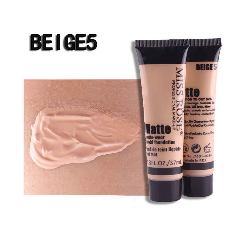 Beige ( 5) Miss Rose Liquid Whitening Repair Moisturizing Concealer Foundation Makeup Face