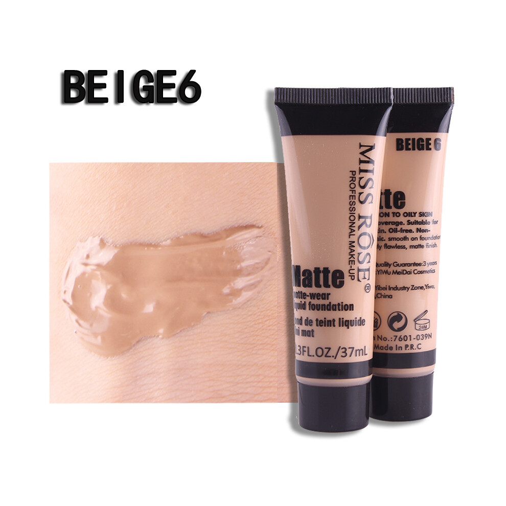Beige ( 6) Miss Rose Liquid Whitening Repair Moisturizing Concealer Foundation Makeup Face