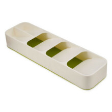 (White) Spoon Organiser Storage Drawer Tableware Separation Box Kitchen Utensil Tray