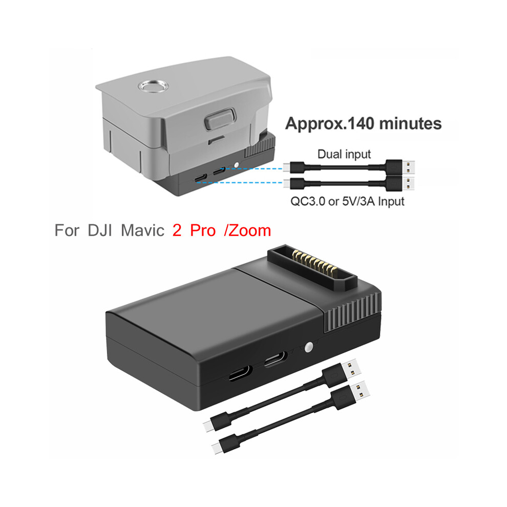 Qc3.0 Fast Charger Battery Led Quick Usb Charging For Dji Mavic 2 Pro Zoom Drone 110691470041