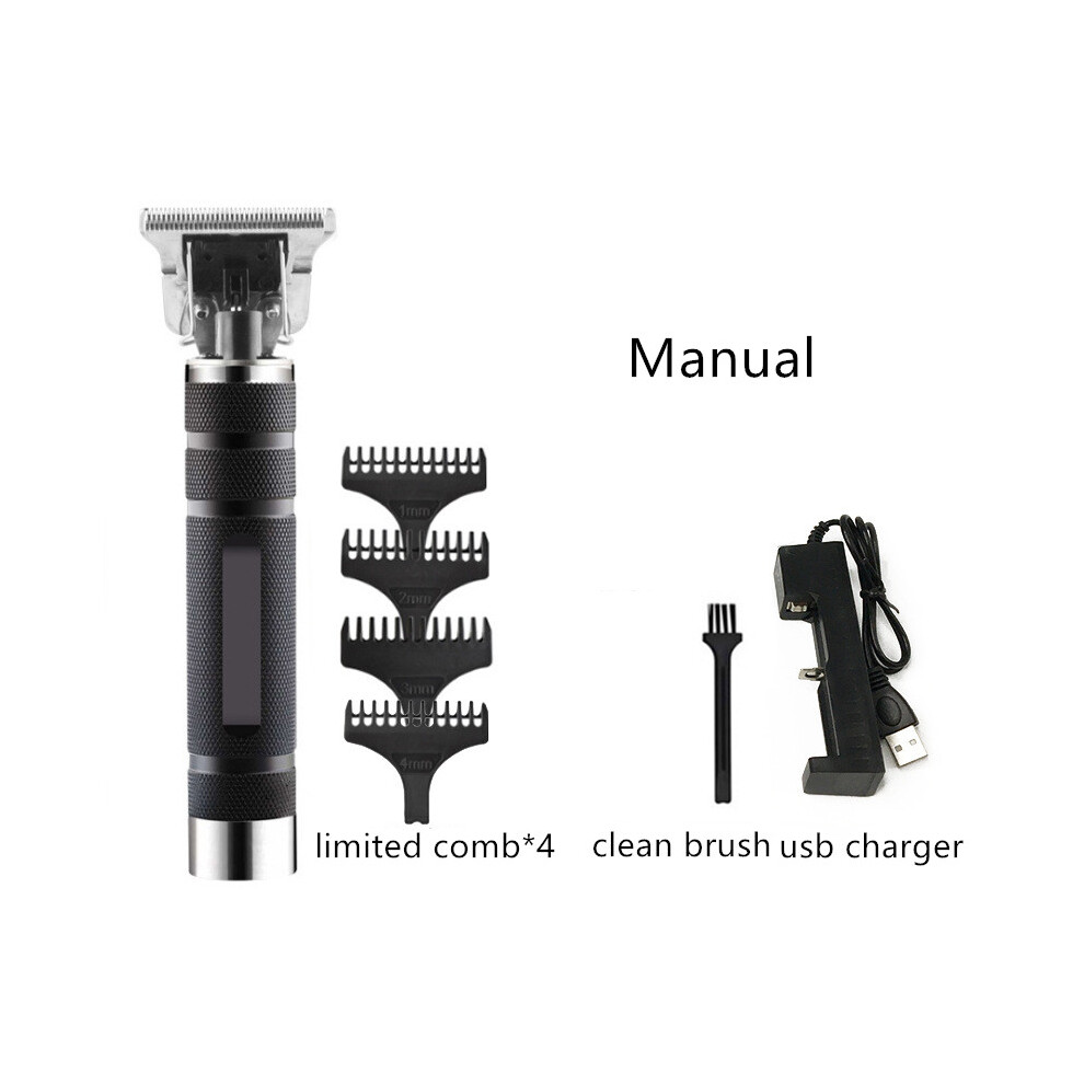Black (Black) Men's Professional Electric Hair Trimmer Clipper Beard Razor Shaver Haircut Shaving Machine