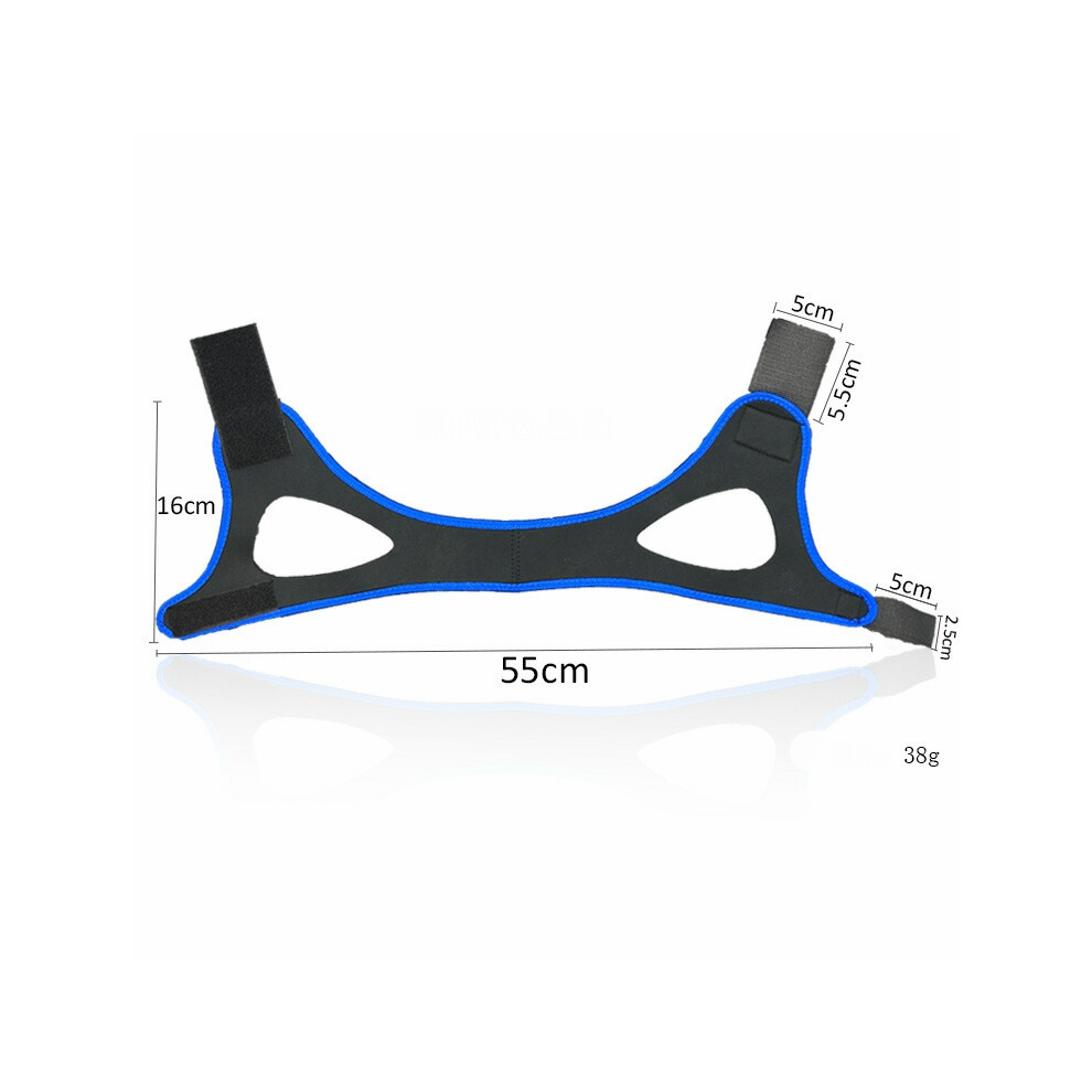 (Blue) New Triangle Prevents Snoring Stop Snoring Device Corrects Open Mouth Breathing Triangle Chin Rest Stop Snoring Strap