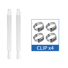 (White) 2X Hose Clip Set Retractable Pipe Replacement Swimming Pool Pump Equipment Parts