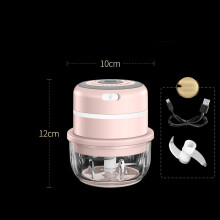(Pink S) Mini USB Electric Garlic Masher Wireless Press Mincer Vegetable Chili Meat Grinder Food Chopper Kitchen Tools