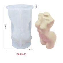 (SX-RX-15) Woman Nude Body Silicone Mold Human Body Shape Soap Candle Cake Decoration Epoxy Resin Casting Mould DIY Craft Decor