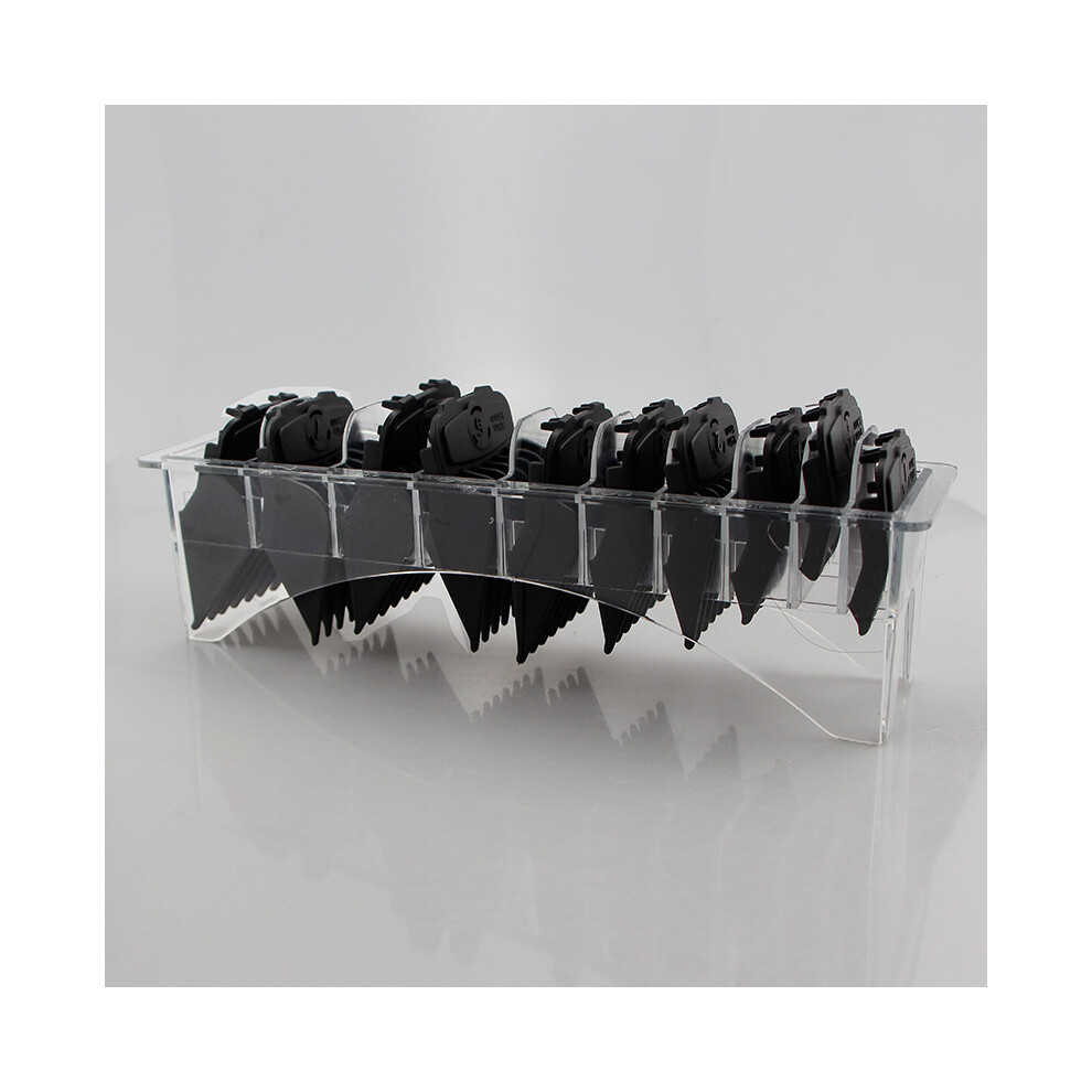 Black (Black) 10Pcs Magnetic Hair Clipper Cutting Guides Guards Limit Combs Set For Wahl