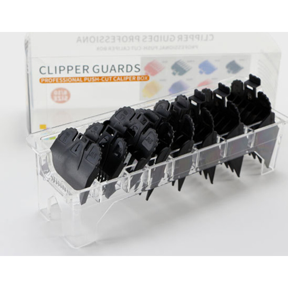 Black (Black) 8Pcs Universal Hair Clipper Cutting Guides Guards Limit Combs Set For Wahl Attachment