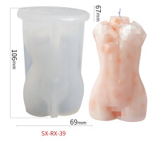 (SX-RX-39) Woman Nude Body Silicone Mold Human Body Shape Soap Candle Cake Decoration Epoxy Resin Casting Mould DIY Craft Decor