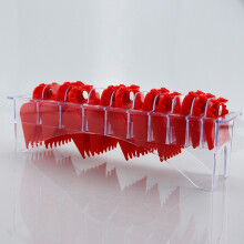 (Orange-Red Color) 10PCS Magnetic Hair Clipper Cutting Guides Guards Limit Combs Set For Wahl
