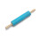 (blue) Non-stick Silicone Rolling Pin Cake Dough Roller Pizza Pasta Baking Kitchen Tool 1