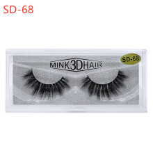 (SD-68) 1 Pair False Lashes 3D Mink Hair Soft Wispy Long Thick Eyelashes Handmade