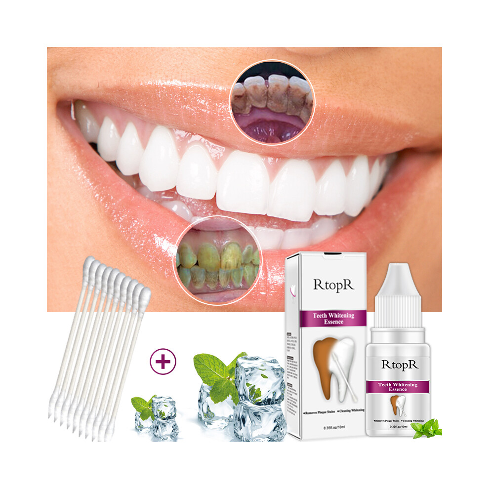 RtopR Teeth Whitening Serum Oral Hygiene Cleansing Essence Plaque and Stains Removal Tooth Care Tool 10ml