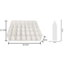 (Large) 5PCS 24 Holes Plastic Seedling Cup Nursery Tray Garden Planting Sprouting Trays