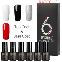 (RATC6-12) 6PCS ROSALIND Gel Nail Polish Set Series UV Lacquer Varnish Set For Art Desgin Manicure Top And Base