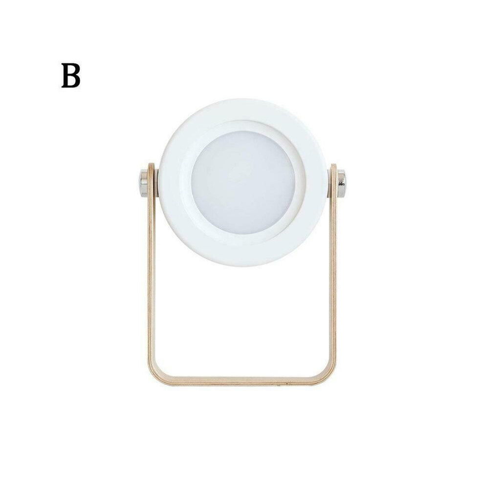 ( Yellow) Wooden Handle Portable Lantern Reading Lamp Foldable Led Rechargeable Table Light/Yellow 320997812883