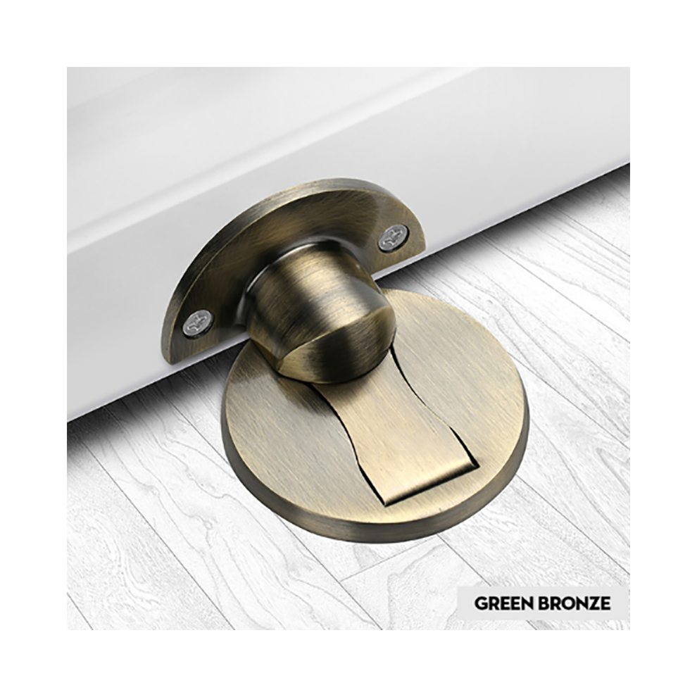 (Bronze) 304 Stainless Steel Invisible Magnetic Door Catch Stopper Floor Metal Anti-Collision Doorstop 320997810513