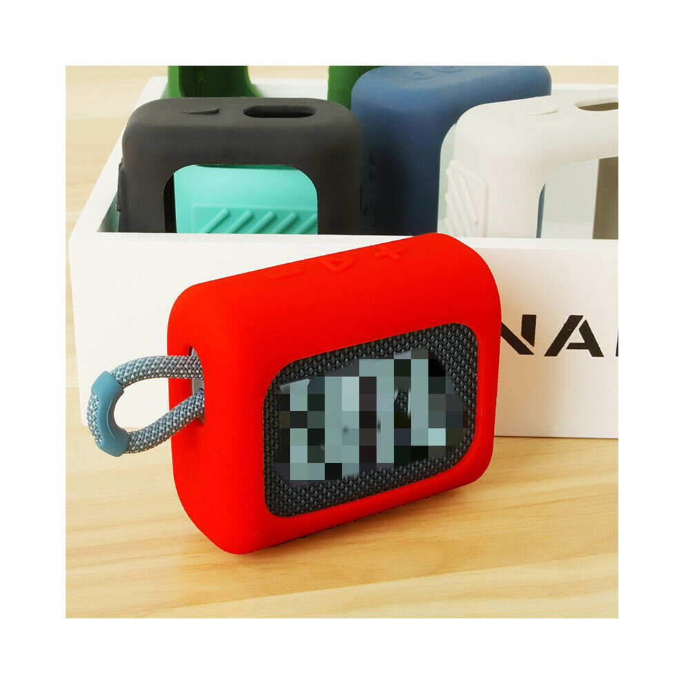 (Red) Silicone Sleeve Protective Cover Skin For Jbl Go3 Portable Wireless Bluetooth Speaker Red 320997814306
