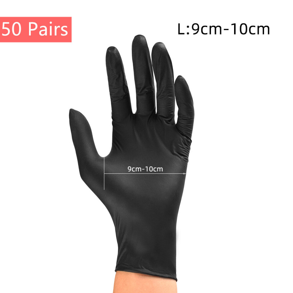 (L) 50 Pairs Comfortable Latex Tattoo Gloves Disposable Waterproof Non-Toxic Finger Protector Supplies 110691485137