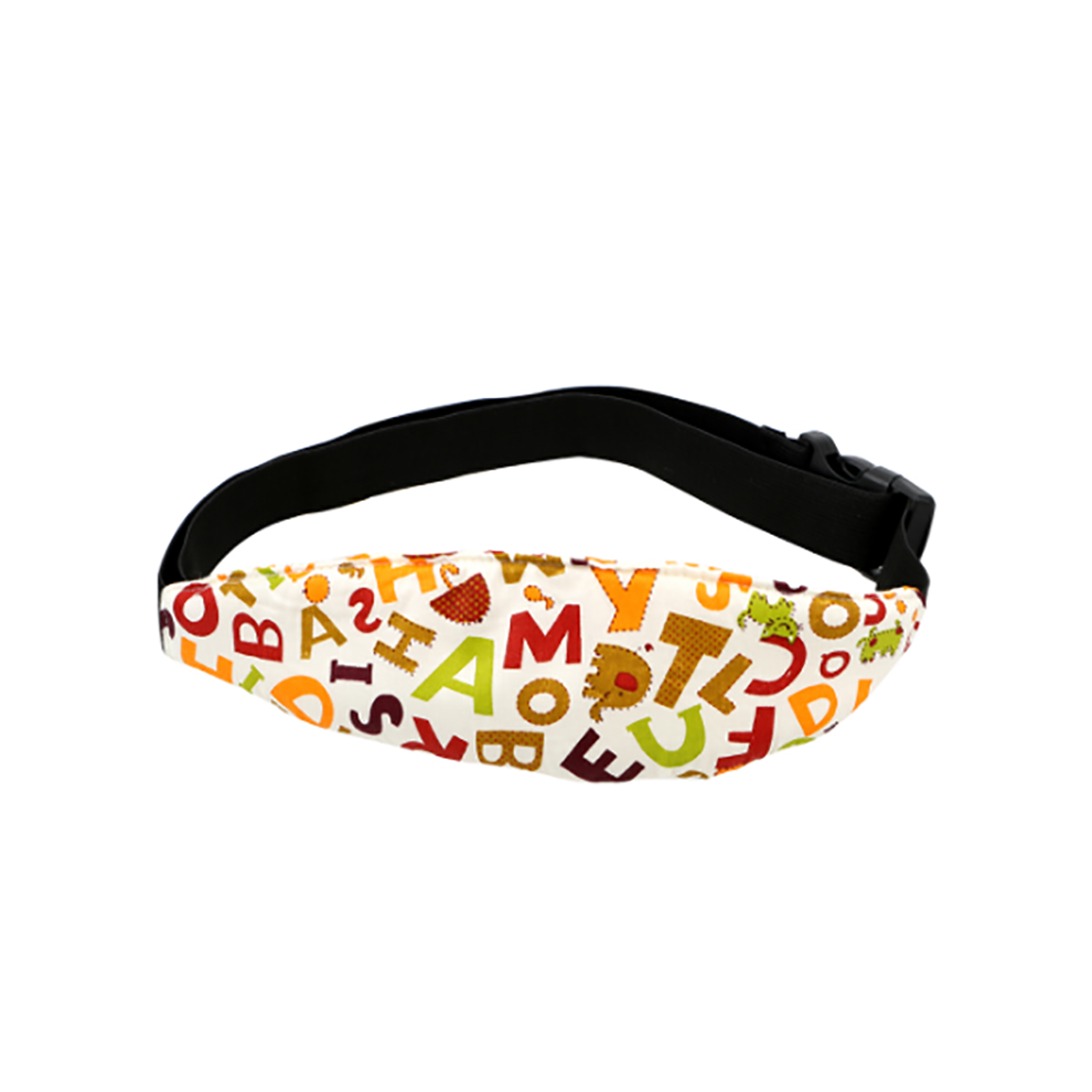 (Brown) Baby Child Car Seat Safety Sleep Adjustable Head Support Band Fixing Strap Belt Brown