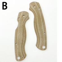 (B) 1 Pair Custom Micarta Material Handle Patches Grips Scales for Spyderco C81 Paramilitary 2 Folding Knife