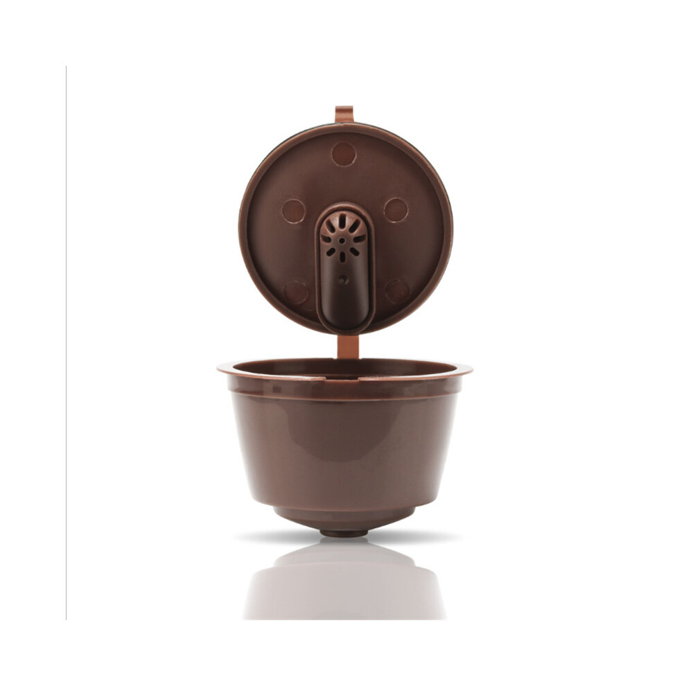 (Brown) Refillable Capsules Reusable Coffee Pods Filters For Nescafe Dolce Gusto Brewers