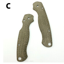 (C) 1 Pair Custom Micarta Material Handle Patches Grips Scales for Spyderco C81 Paramilitary 2 Folding Knife