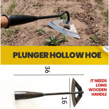 (36*16cm) All-steel Hardened Hollow Hoe Handheld Weeding Rake For Planting Farm Vegetables